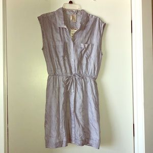 Cute vertical stripe cotton dress